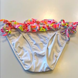 Victoria’s Secret floral ruffle top bikini bottom